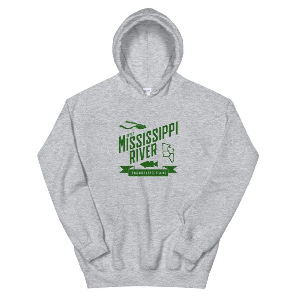 Mississippi River Bass Fishing Hoodie