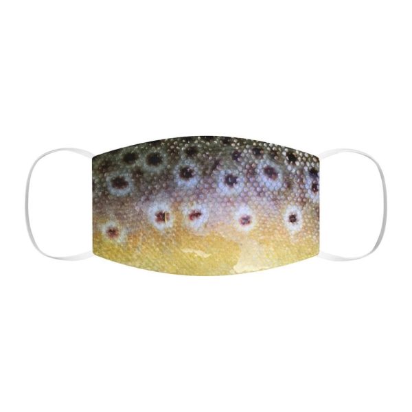 Snug-Fit Polyester Brown Trout Face Mask