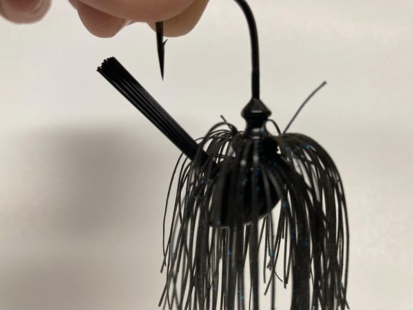 3 Hand-Tied 1/2-oz. Black/Blue Flake Compact Recessed Flat-Eye Flipping Jigs with Free Shipping