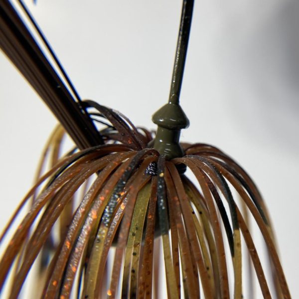 3 Hand-Tied 3/8-oz. Brown/Amber Craw Recessed Flat-Eye Flipping Jigs with Free Shipping