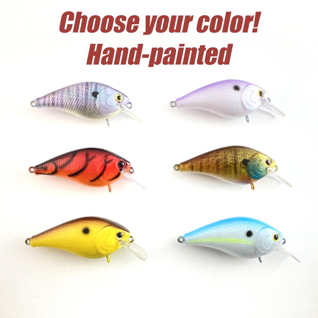 Hand-Painted 1.5 Squarebill Crankbait – 9 Colors